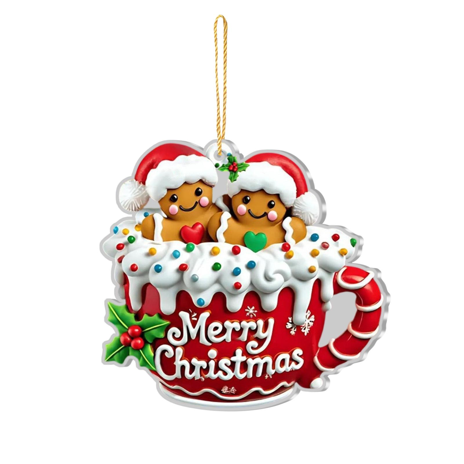 

Personalized Gingerbread Family Ornament , Custom Family Gingers Bread Christmas Ornament, Grandkids 2D Flat Christmas Ornament One Size