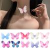 3D Organza Fabric Appliques Double-layer Handmade Chiffon Embroidered Patches Gradient Color Simulation Mesh Patch