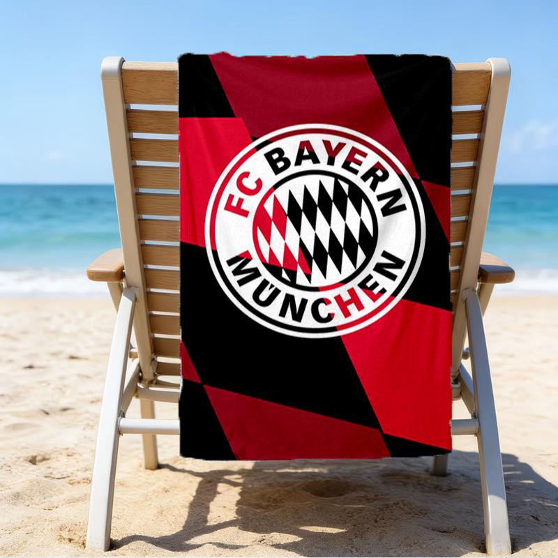 Asciugamano da Spiaggia Stampato Football Club Monaco, Microfibra Super Morbida, Regalo Perfetto Compleanno, per Piscina, Spiaggia, Viaggio, per famiglia e amici