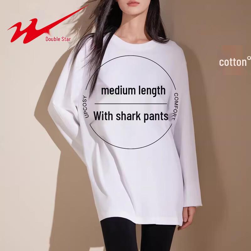 Women s Pure Cotton Mid-Length Long-Sleeve T-Shirt M