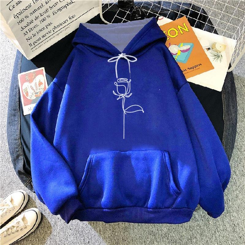2025 Autumn/Winter Fashionable Flower 3D Printed Women's Hoodie Sports Harajuku Casual Loose Comfortable Daily Long Sleeve Top