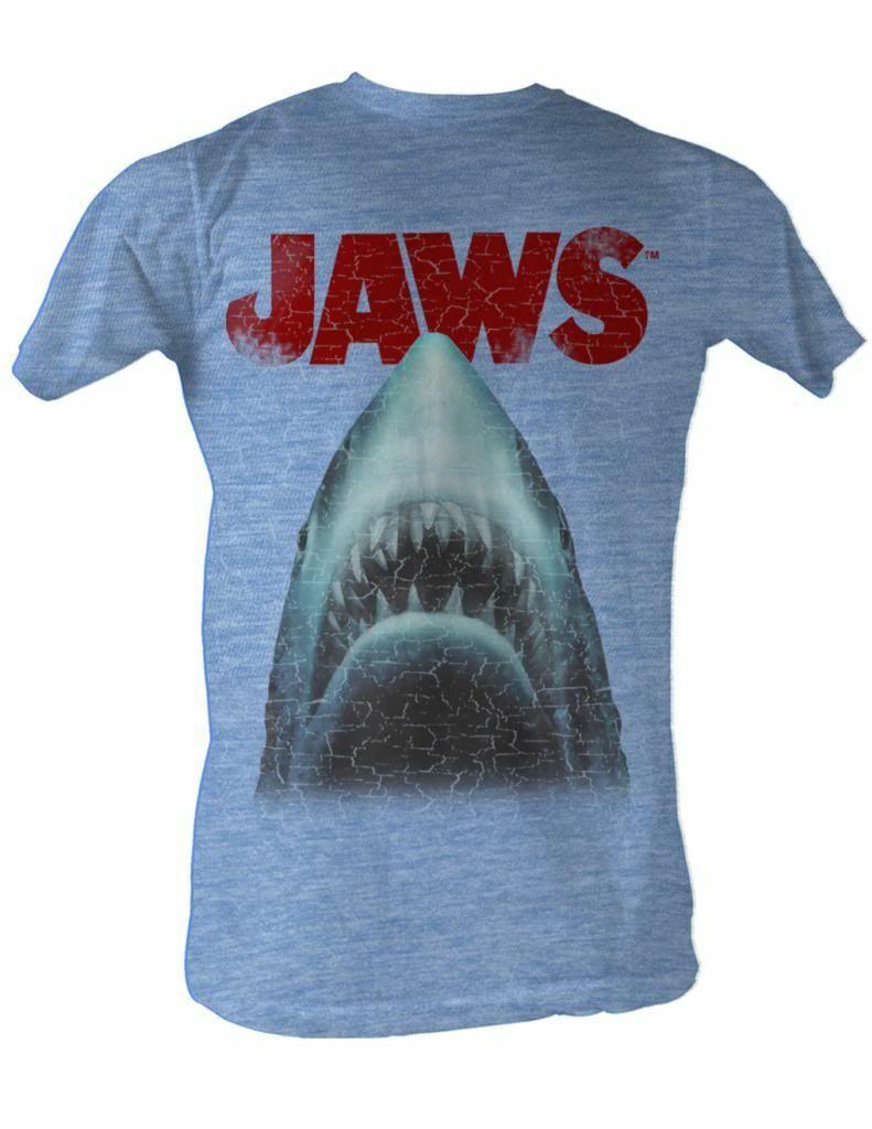 Jaws Stressed Out Light Blue Heather Adult T-Shirt XXL