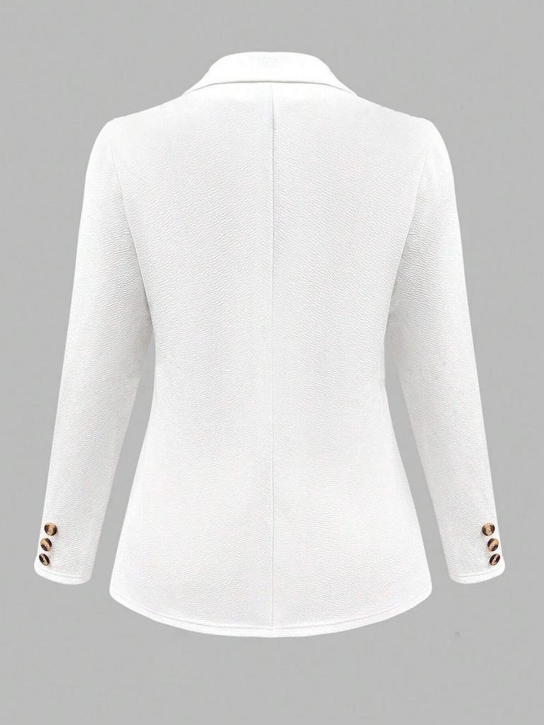 2024 Autumn/Winter Women's Solid Color Lapel Long Sleeve Slim Fit Jacket