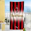 Ac Milan Personalized Text Beach Towel Super Soft Microfiber Quickdry Fabric Perfect for Traveling Yoga Camping and Swimming