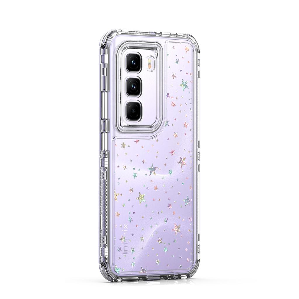 For Infinix Hot 50 Pro 4G Case Precise Cutouts Acrylic TPU Clear Phone Cover with Laser-printed Film