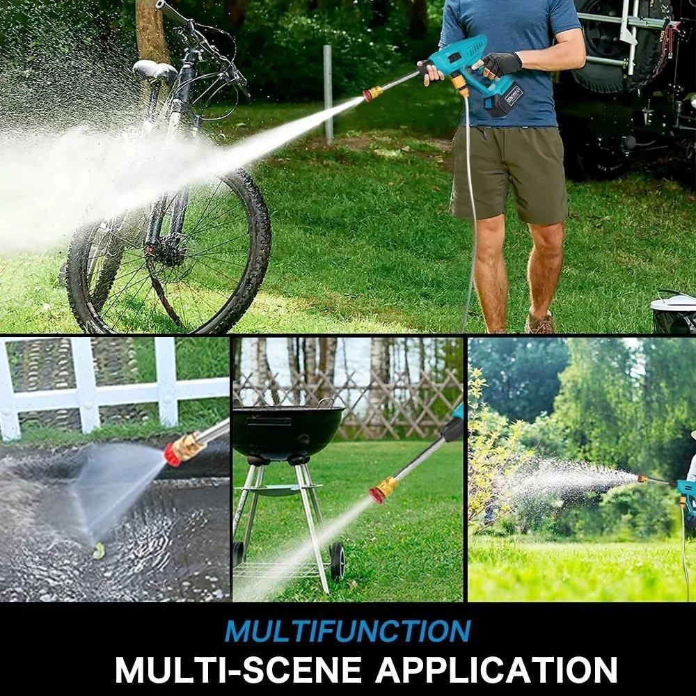 Outdoor Portable Car Wash Machine Rechargeable Power Garden Tool Wireless High Pressure Cleaning Water Spray Gun New