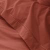 Drap plat percale de coton peigné "Julian" toutes dimensions Coton Pur - 270x300 - Julian Terracotta