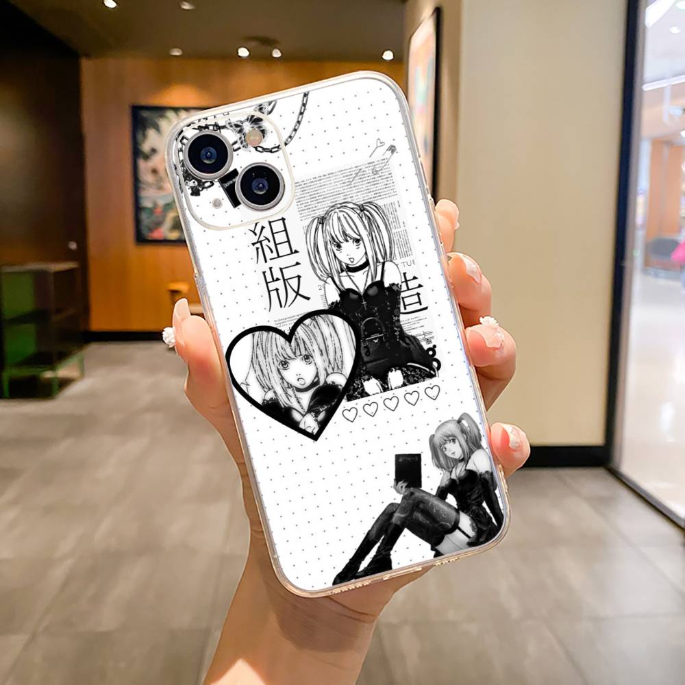

M-Misa- Чехол для телефона Death Note Для iPhone 17, 16, 15, 14, 13, 12, 11, Pro Max, Plus Мягкий Силиконовый Прозрачный Чехол iPhone16Plus