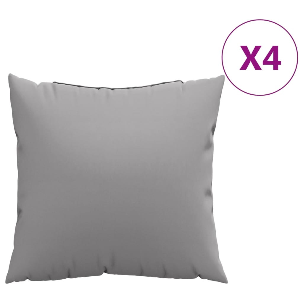 Sofa Cushions 4 pcs Gray 40x40 cm Fabric