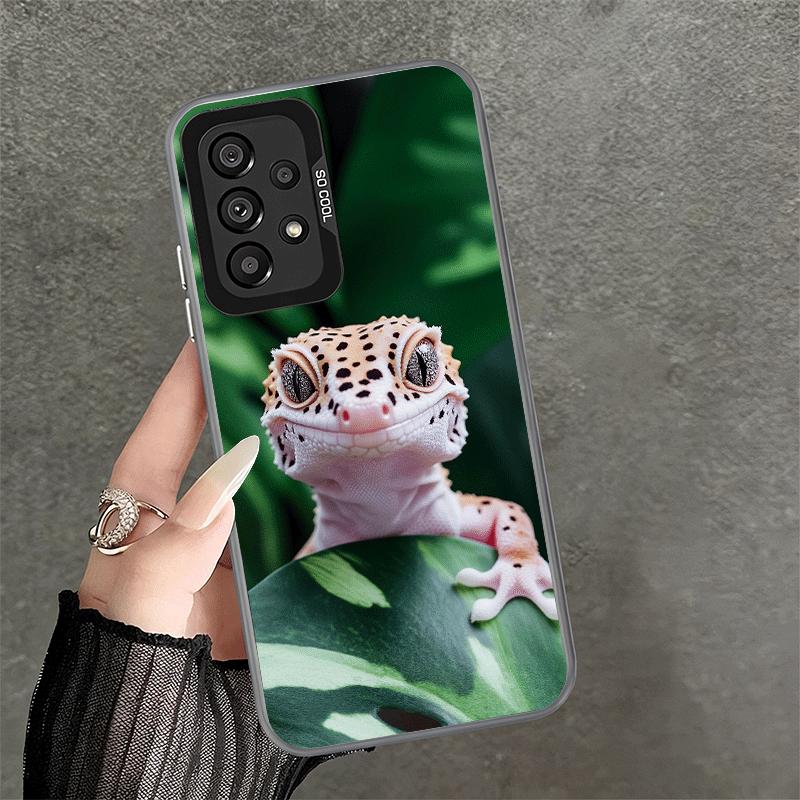 Lizards Geckos Cute Pet Shockproof Phone Case for Samsung A17 A16 A15 A14 A37 A57 A36 A56 A26 A35 A55 A25 A34 A54 A24 A13 A23 A3