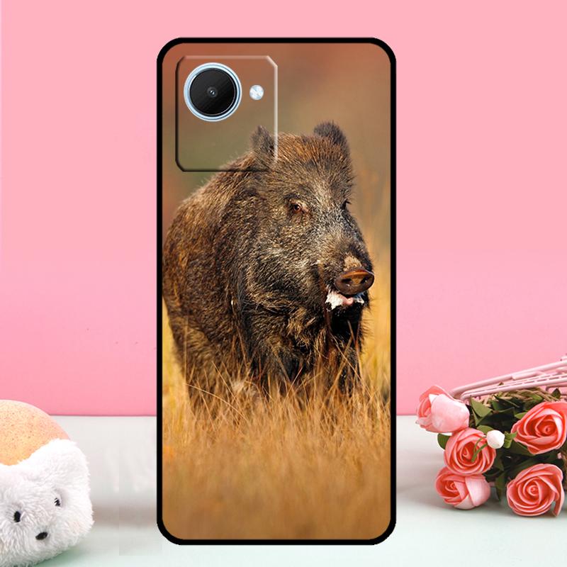 Wild boar For Realme C55 C71 C53 C67 C75 C61 C33 C63 C51 C65 10 11 12 13 14 15 Pro Plus GT7 Pro Case