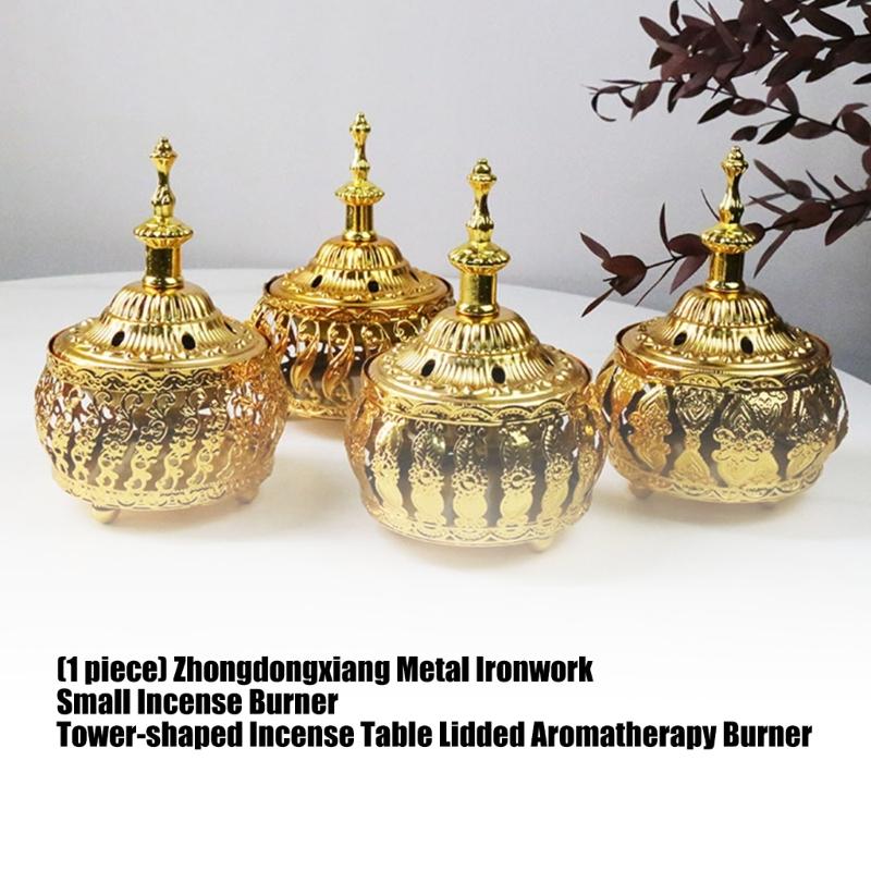 Arabische Metall-Räuchergefäße mit Deckel für Meditationen und Raumduft-Diffusoren Eid Ramadans Bakhoor-Brenner Weihrauchbrenner