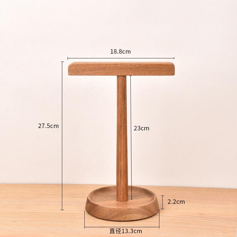 Walnut Wood Headphone Stand, Anti-scratch Holder for Over-ear Headsets, Ideal for Desk, Gaming & Office,Perfect for Desk & Home