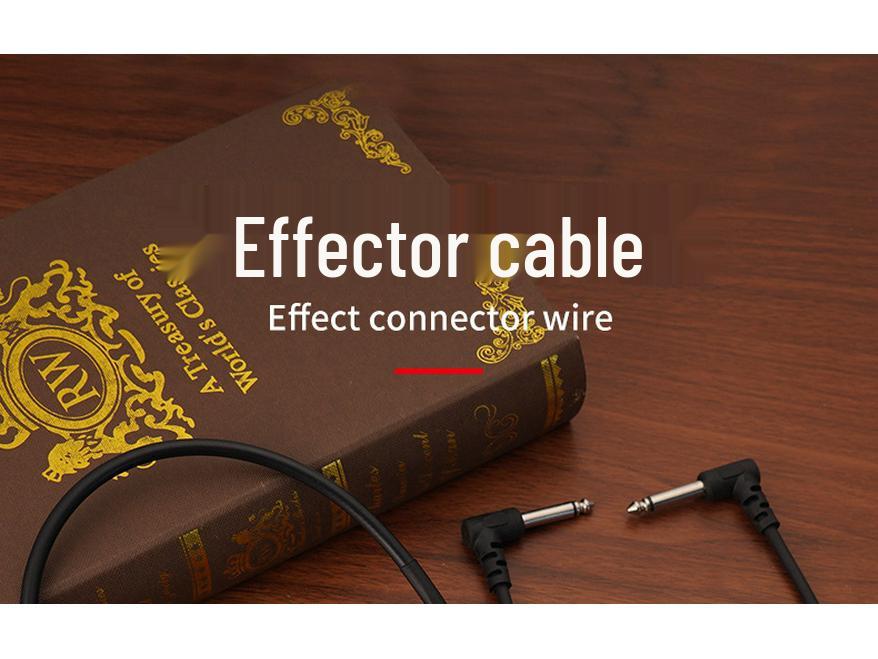 JOYO Electric Guitar & Bass Audio Cable - Black Leather Braided, Noise Reduction Connection