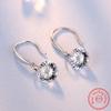 Real 925 Sterling Silver Lady's Fashion Jewelry New Crystal Zircon Drop Earrings XY0029