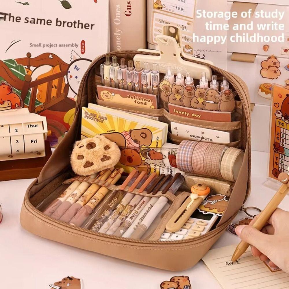 Kawaii Capybara Stationery Set Capybara-themed Capybara Sticky Notes  Desktop Organizer