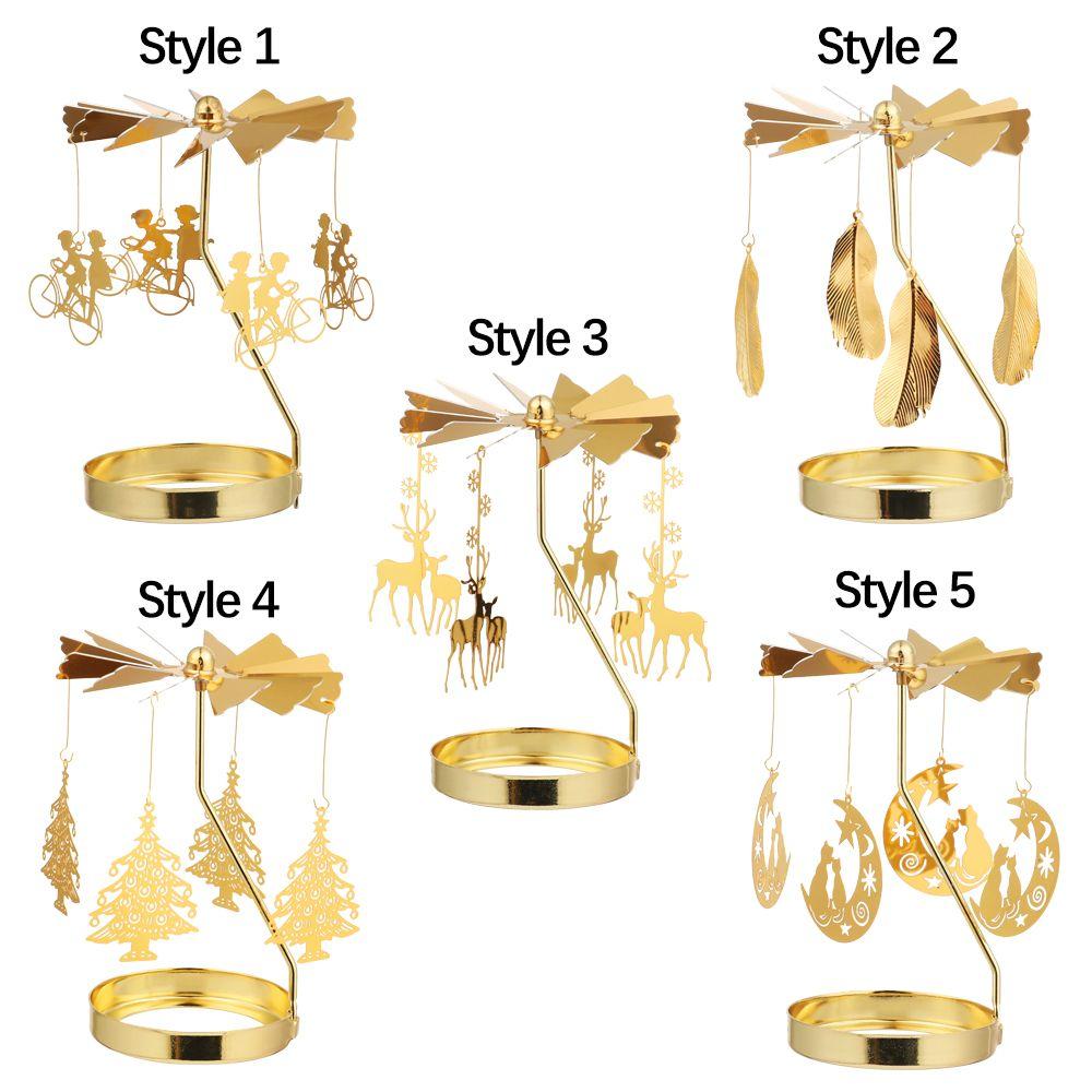 Decoration Christmas Supplies Wedding Romantic Rotating Candle Stand Candlesticks Candle Holder
