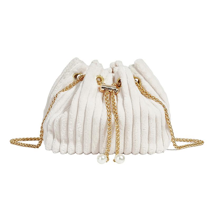 Personalized Chain Pearl Bag, Fashionable Crossbody Bag, Women's Niche Single-shoulder Bucket Bag