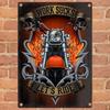 Vintage Motorcycle Metal Tin Sign Retro Biker Garage Wall Decor Industrial Style Art