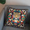2D Geometric Leopard-Print Throw Pillow Cover Pattern Cushion Cover Suitable For Sofa Bedroom Car Pillow Cover