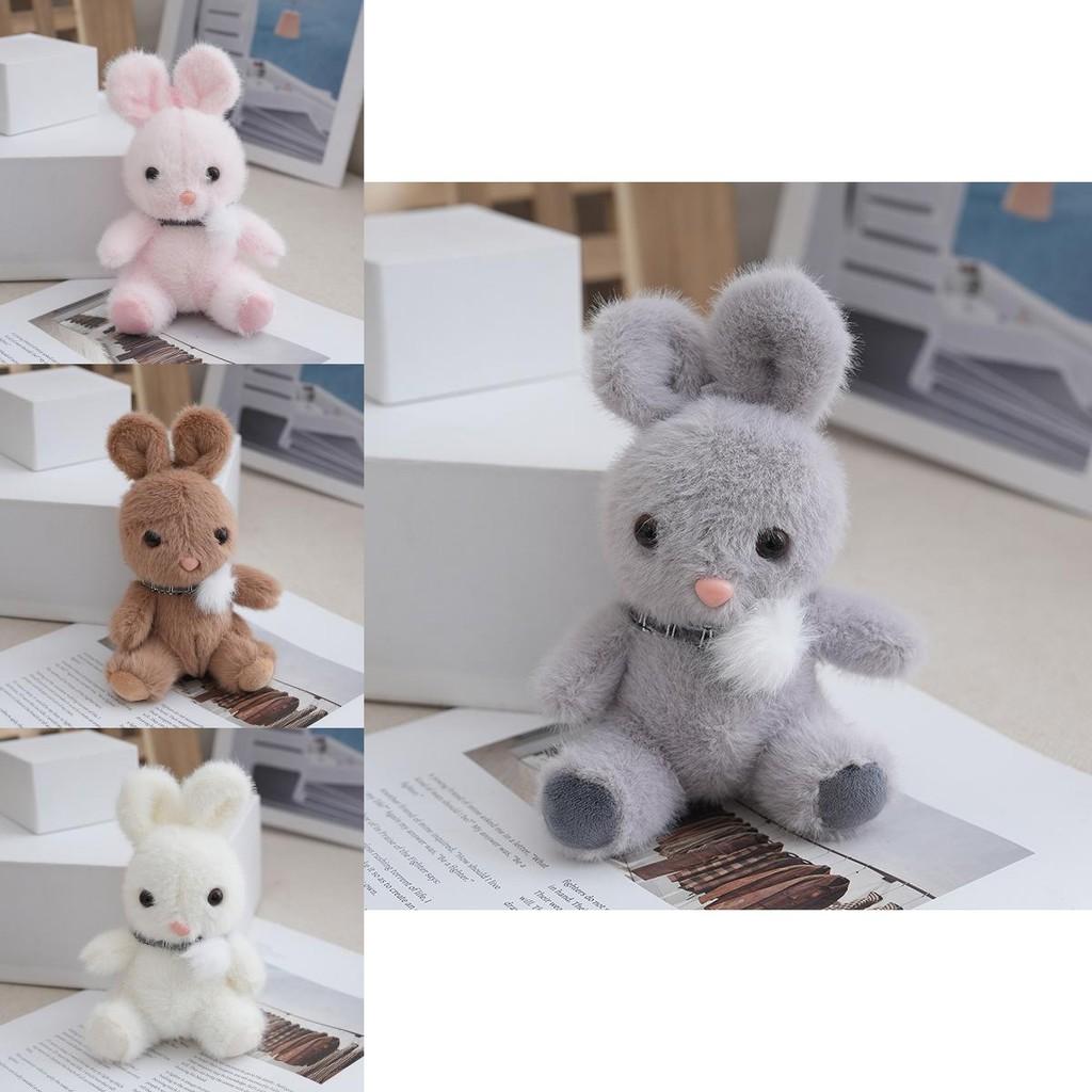 Bedårande plyschkanin nyckelring Söt björn ryggsäcksberlock Dockleksak Dekoration