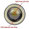 2Pcs/1Pc Car Universal Modification LED Angel Eye Fog Lamp Assembly Highlights Daytime Running Lights for Suv Offroad