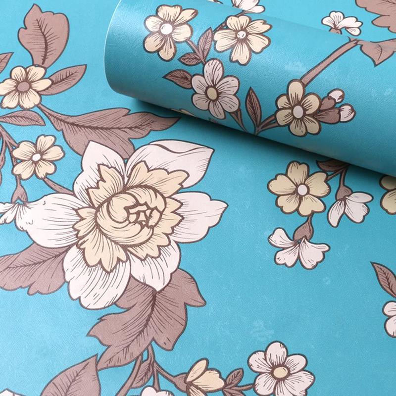 Vintage Contact Paper Self Adhesive Removable Wallpaper Vinyl Film Wall Covering Furniture Decor Floral Peel and Stick Wallpaper