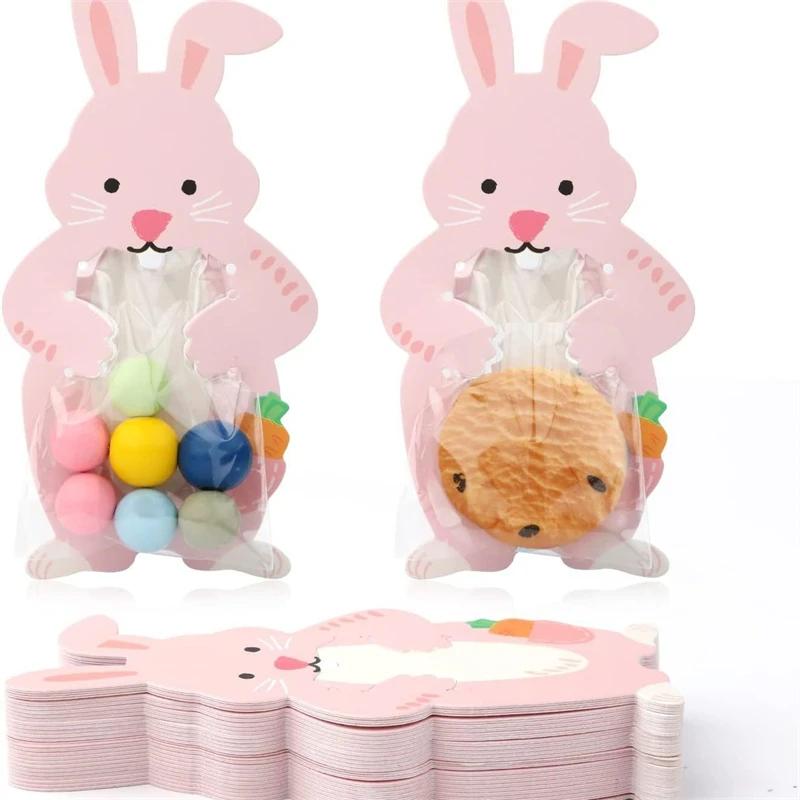 20/10Pcs Easter Rabbit Candy Bags Paper Cookie Candy Box Gift Packing Boxes Birthday Party Decor Supplies Easter Party Decor