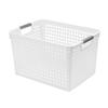 Storage Bin Plastic Basket Desktop Snack Toy Organizer Storage Box with Handle for Pantry Kitchen Bathroom Cabinet