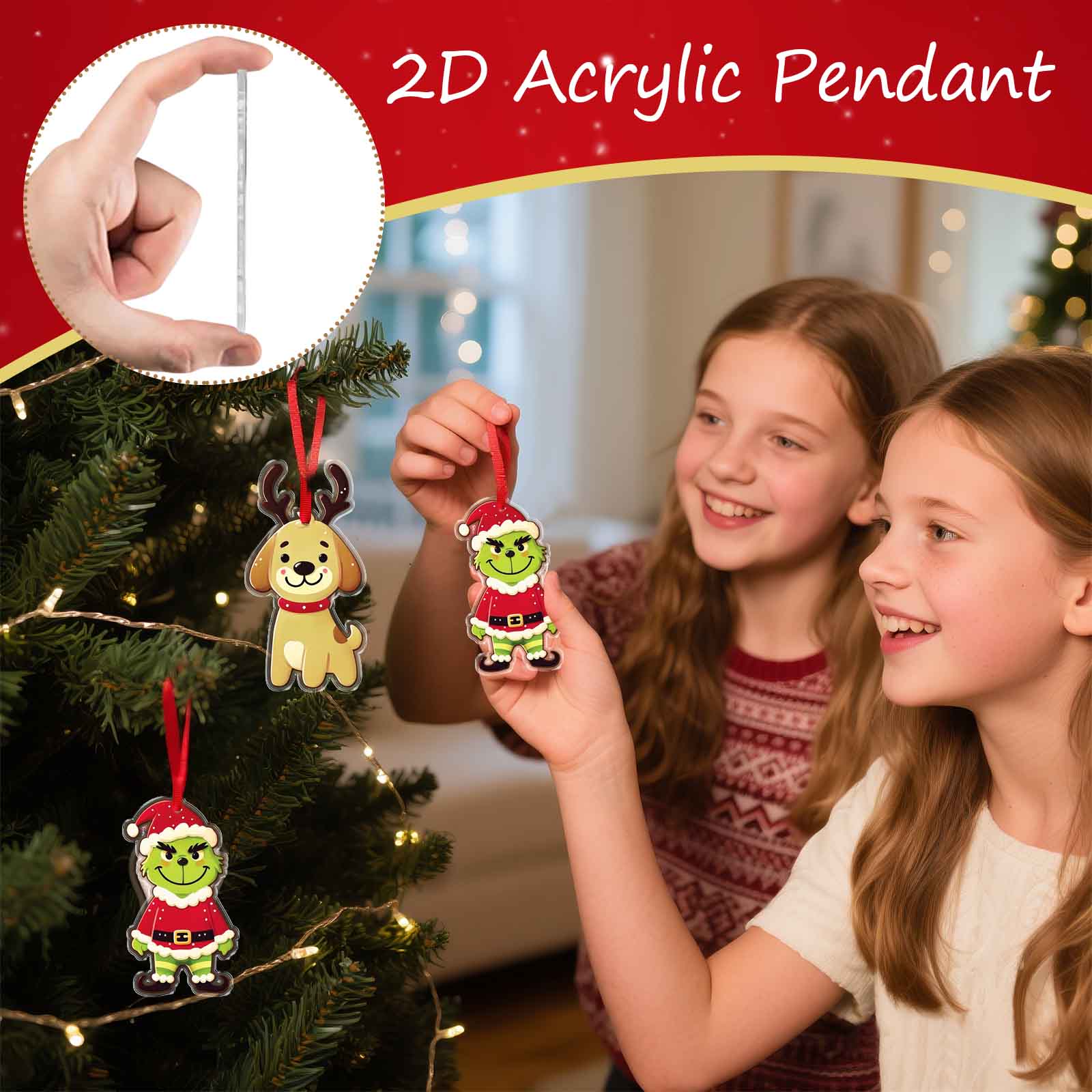 

This Beautiful Ornament Will Add A Of Warmth To Your Holiday Decorations. It s Perfect For Decorating A Christmas Tree.2D One Size красный