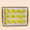 12Pcs Lovely Emotion Face Golf Balls Funny Yellow Practice Golf Balls Novelty Golf Gift for Men Women Golfers Enduring