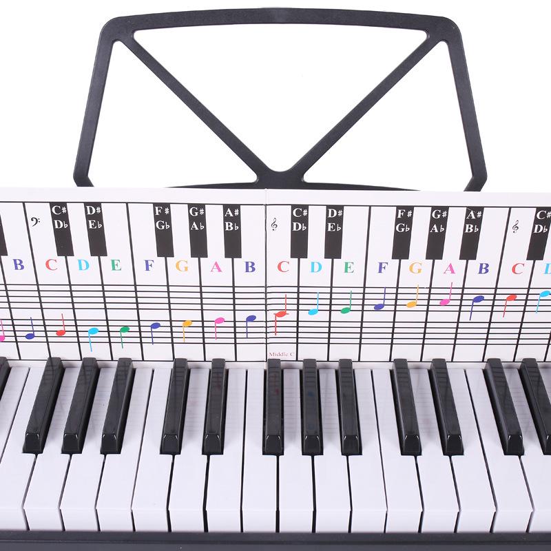 Grafico di Pratica per Pianoforte a 88 Tasti: Diagramma di posizionamento delle dita per organo elettronico a 61 tasti