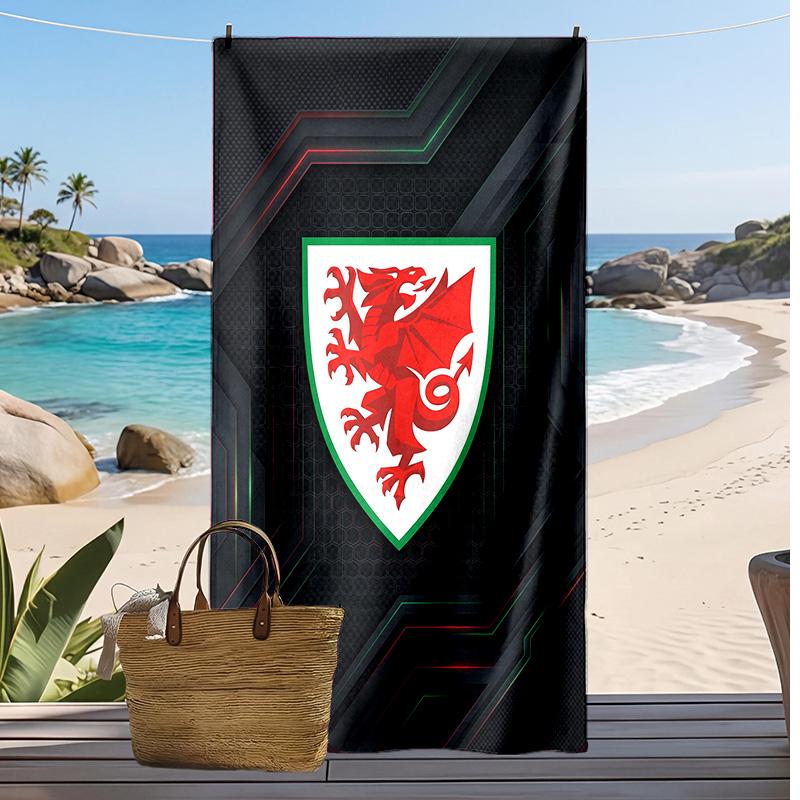 Wales Rugby Print Beach Towel Soft Portable Quick?dry Towel For Pool Summer Vacation Outdoor Sport