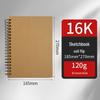 Thickened Sketchbook: 16 Coil-Bound Sheets, 8 Drawing Pages for Kids, Free Shipping