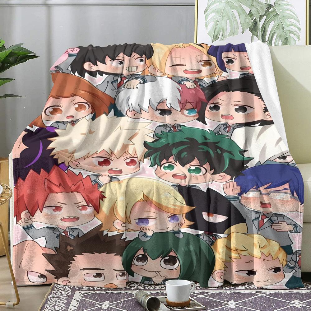 My Hero A-Academia Anime Throw Soft Flannel Throw Summer AC Blanket Lightweight Cool Nap Blanket for Sofa Bed Couch Travel