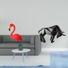 Flamingo Bull Garden Sculpture Figurine Ornament for Holiday Spring Entryway Tabletop Desk Shelf