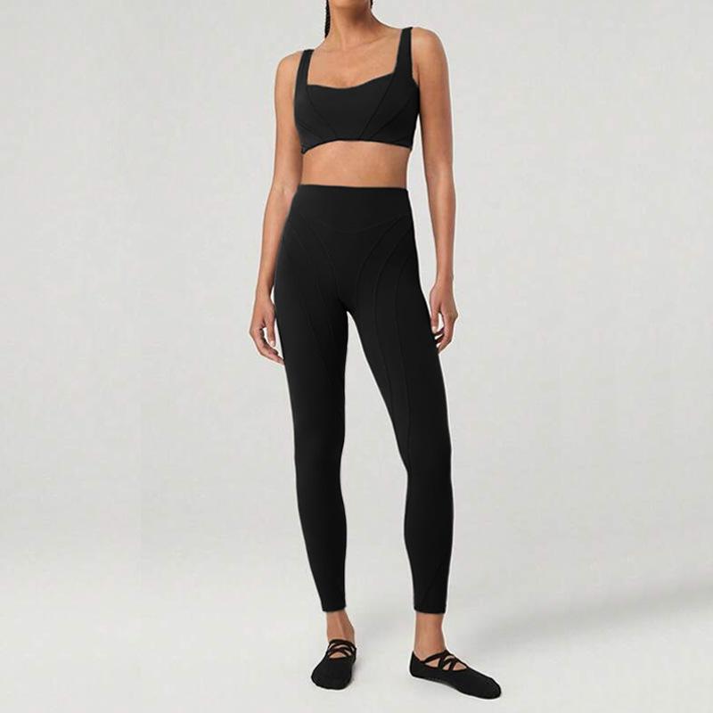 A set of yoga clothes in Europe and the United States, women's high-sense high waist hip lift exercise running fitness suit YY111