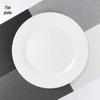 Pure White Ceramic Round Dinner Plate
