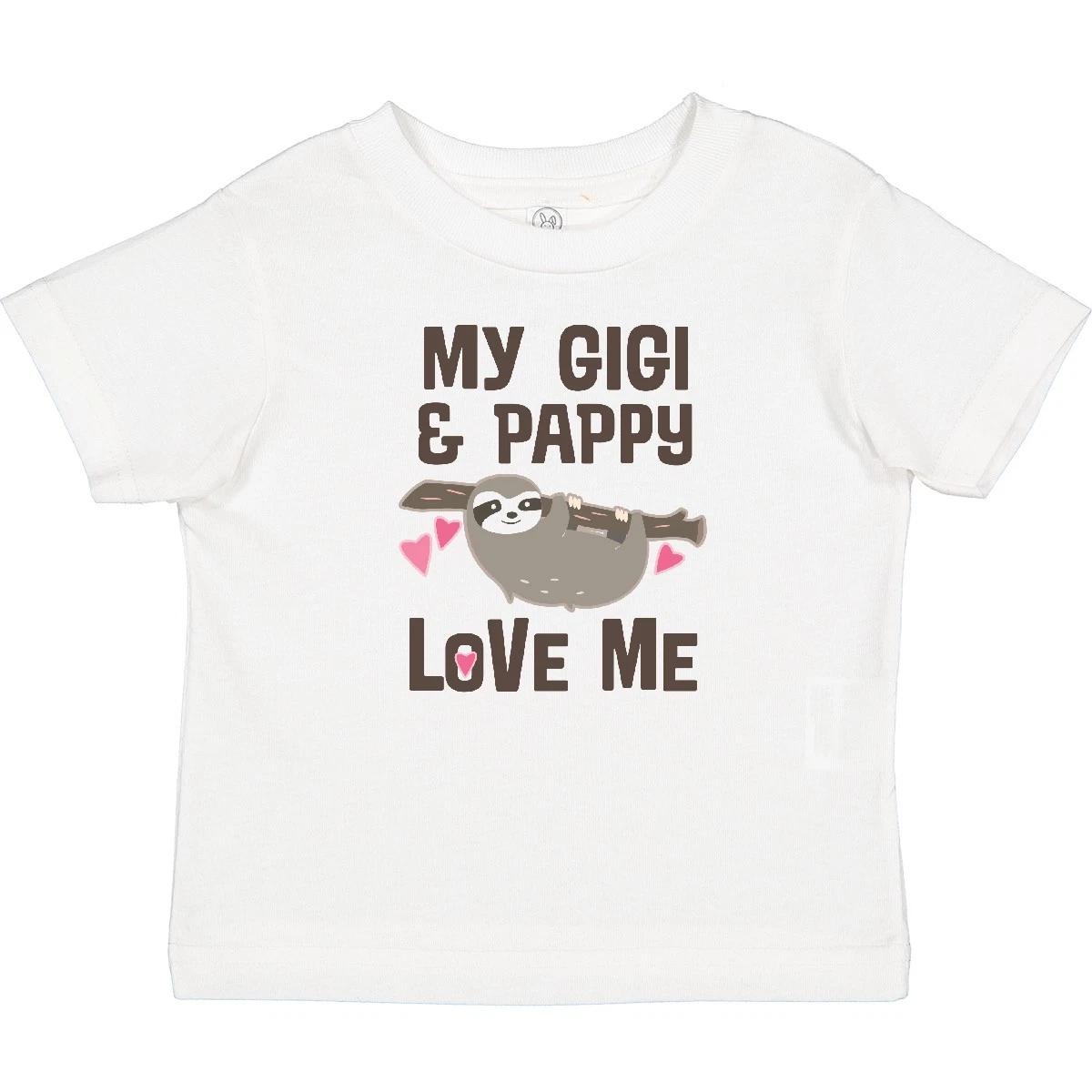 Inktastic My Gigi And Pappy Love Me Baby T-Shirt Grandkids Childs Girl Cute Tees 110