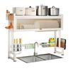 Multi-Functional Kitchen Storage Rack: Above-Sink Cupboard for Dustproof Dish, Bowl, and Chopstick Drainage