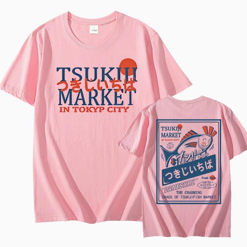 2026 Hot Sale Japanese Puffer Fish T-Shirt Tokyo Style Graphic Tshirts Cotton Short Sleeve Round Neck Printed Tshirts Y2k Streetwear Clothes Tee Top