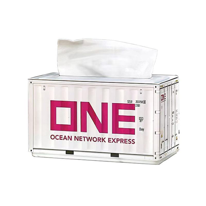 

Industrial Style Tinplate Tissue Box - Creative Desktop Storage for Living Room Blue - Storage Box