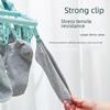 Windproof Folding Hanger with 32 Clips - Multifunctional Drying Rack for Socks and Clothes