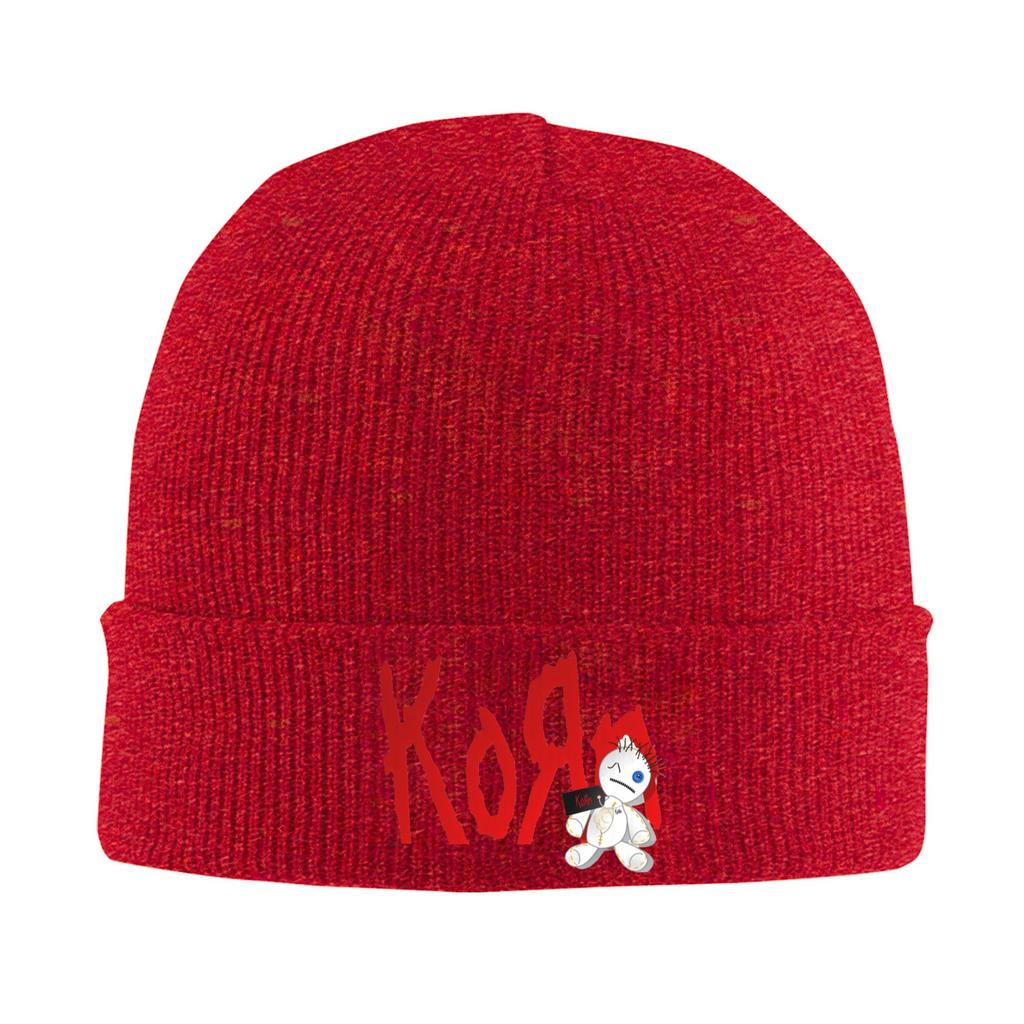 Korn Band Doll Logo Knitted Caps Women'S Men'S Beanie Winter Hats Acrylic Crochet Cap