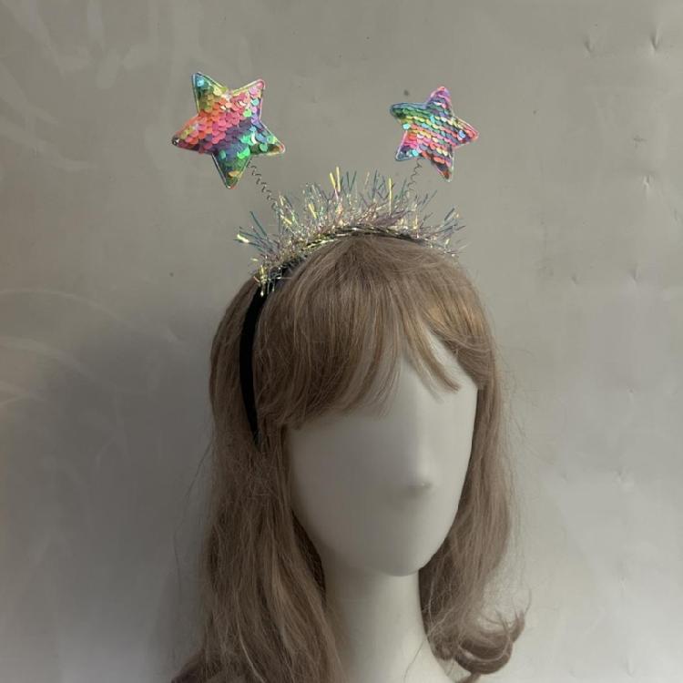 Star Headwear Breathable Hair Band Christmas Cosplay Hairband For Extended Wear Seasonal Celebration