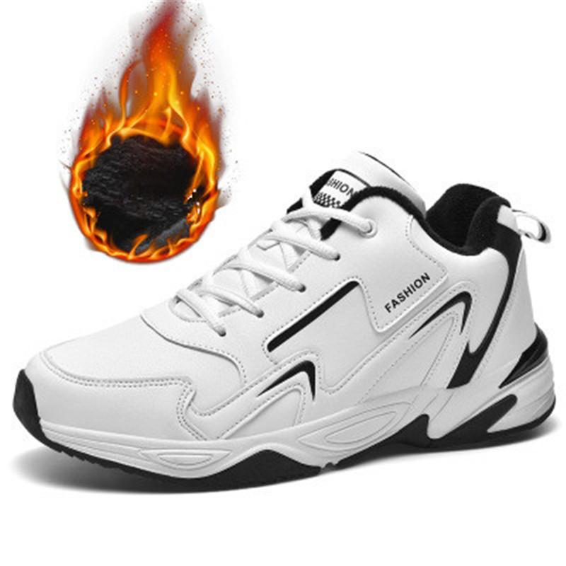 Autumn Winter Men Shoes Big Size 39-48 Outdoor Hiking Walking Footwear Keep Warm Plush Shoes Male Casual Cotton Sneakers