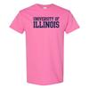 Illinois Fighting Illini Basic Block Pink T-Shirt - Azalea