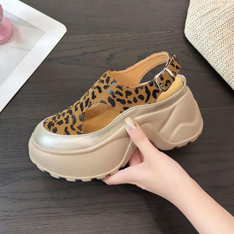 Thick-soled Heightening Hollowed-out Sandals Women's New Small Women's Shoes In the Summer of 2025