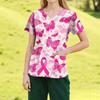 Moda para Mujer Monos de Manga Corta con Cuello en V con Bolsillos Tops Estampados Ropa
