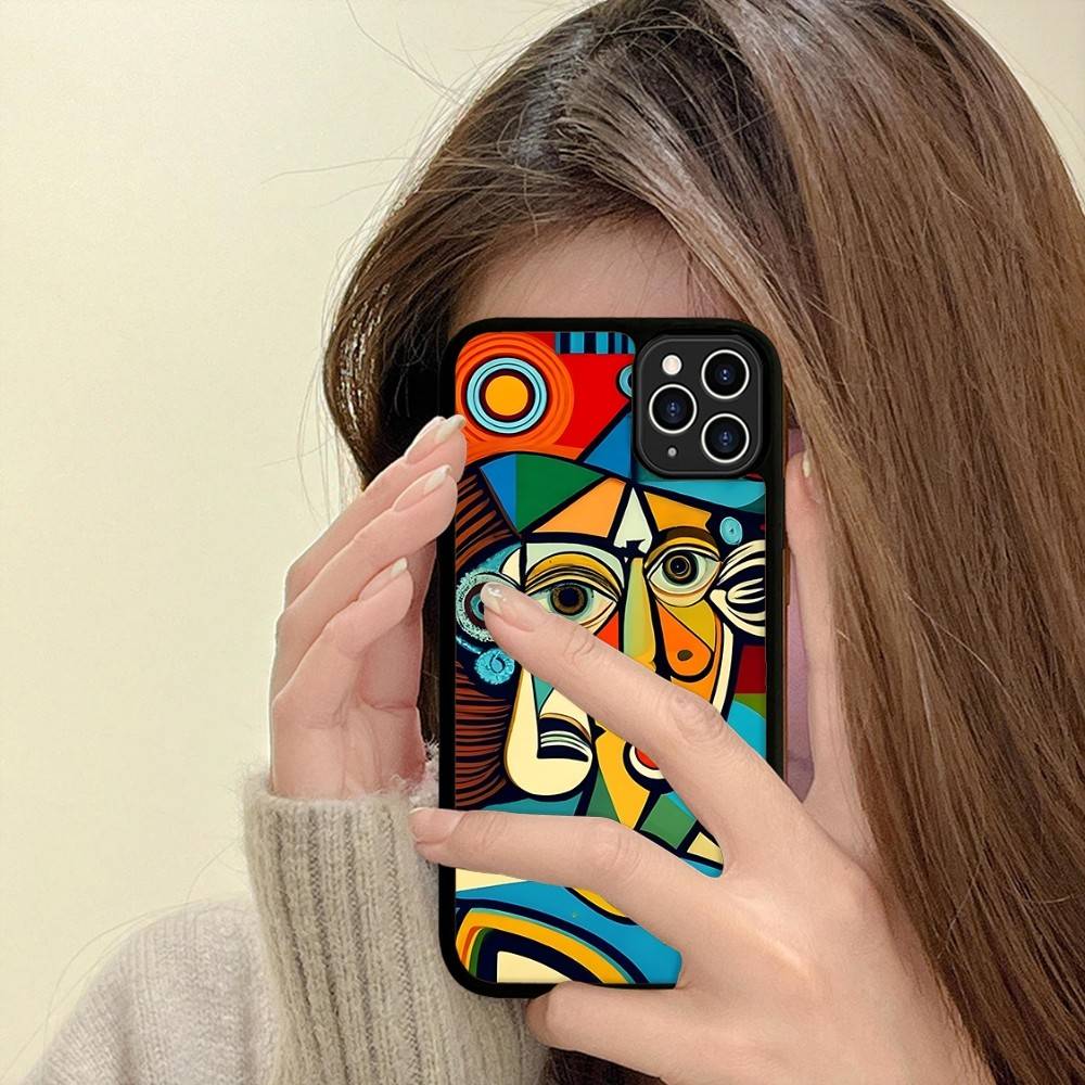 Picasso Abstrakte Kunst PC+TPU Schutzhülle Für IPhone 17 16 Pro Max 15 Plus 14 13 12 11 Hülle